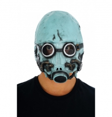 Moon Invasion Latex Maske Halloween mit blauen LEDs geniale Optik
